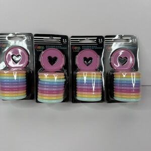 Happy Planner Expander Discs Multi-Color 11 Pcs Heart Pastel Rainbow 4 Packs